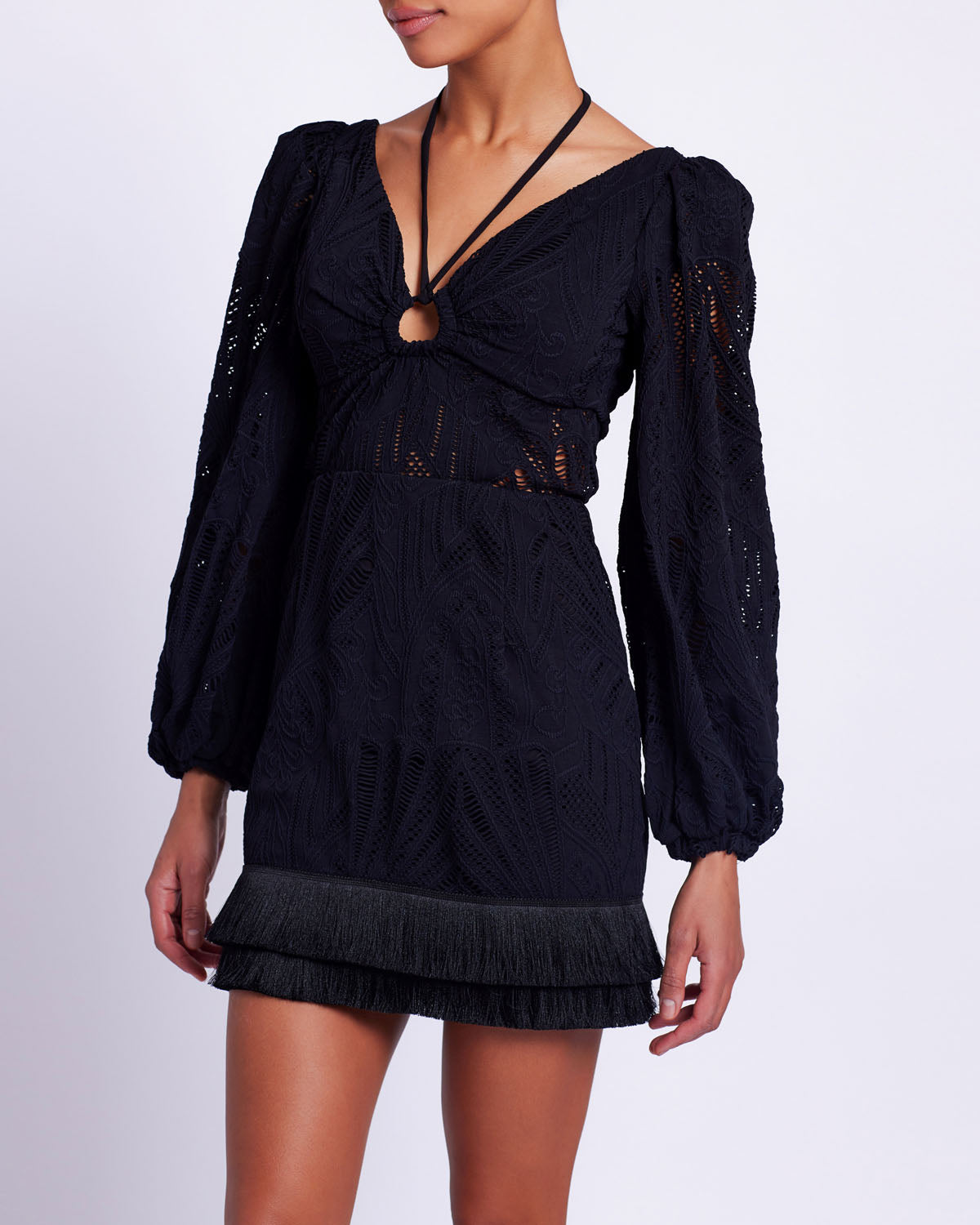 Long Sleeve Lace Mini Dress (FINAL SALE)