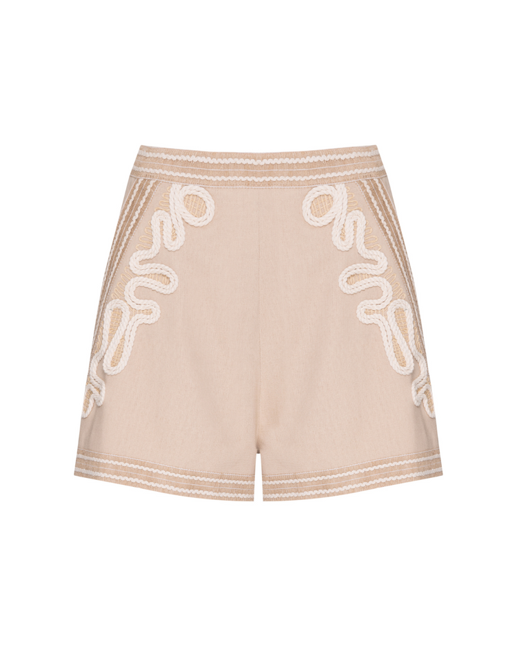 PREORDER: Embroidered Linen Shorts