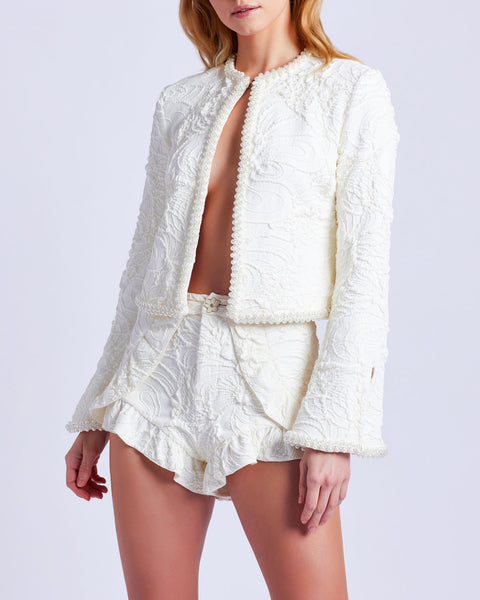 CLANE ￼PEARL DOT JACKET クラネ CLANE PEARL DOT JACKET （IVORY） - ファッション通販