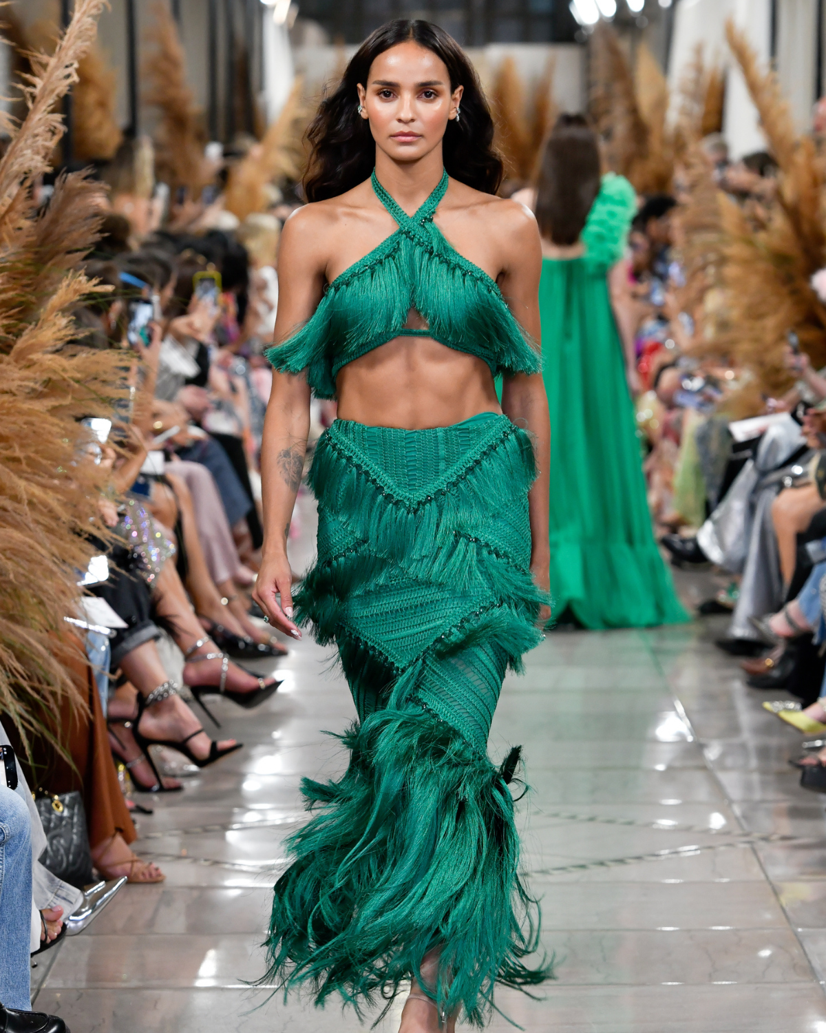 PREORDER: Woven Fringe Trim Maxi Skirt (EXCLUSIVE)