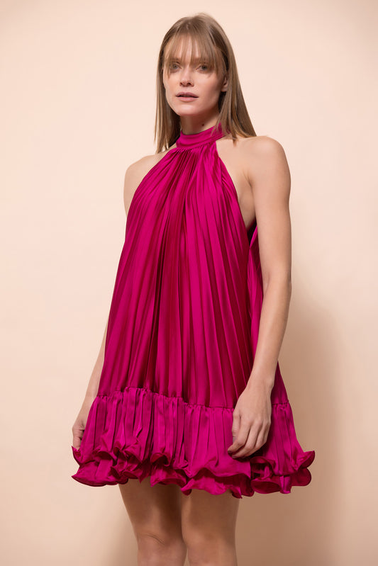 LIZA SATIN MINI DRESS