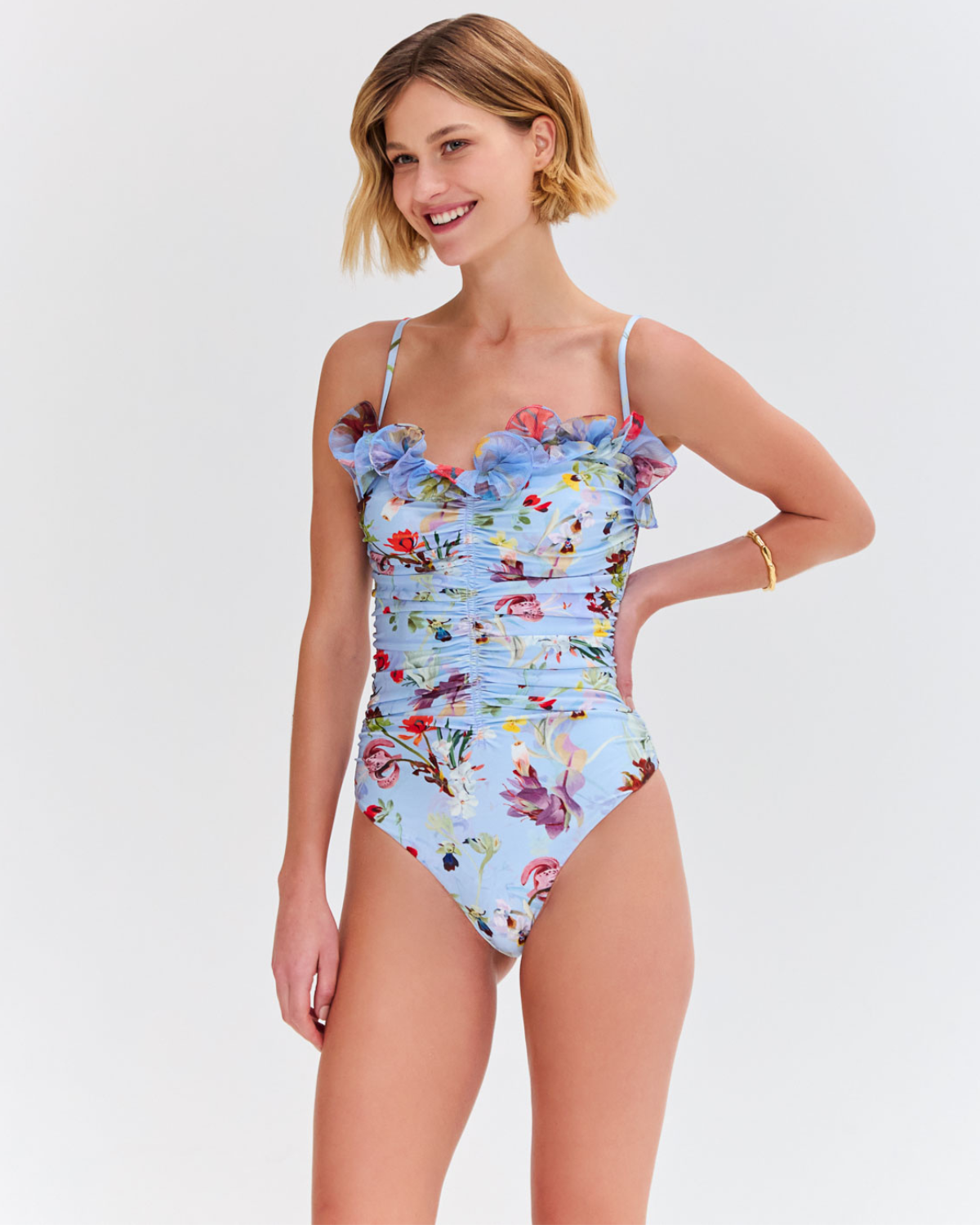 LILY FLOWER FLUTTER SWIMSUIT