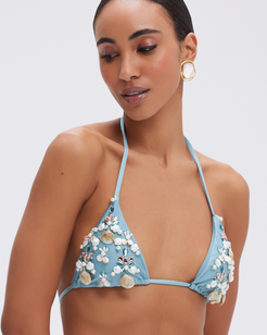 SEASHELL LACE BIKINI TOP