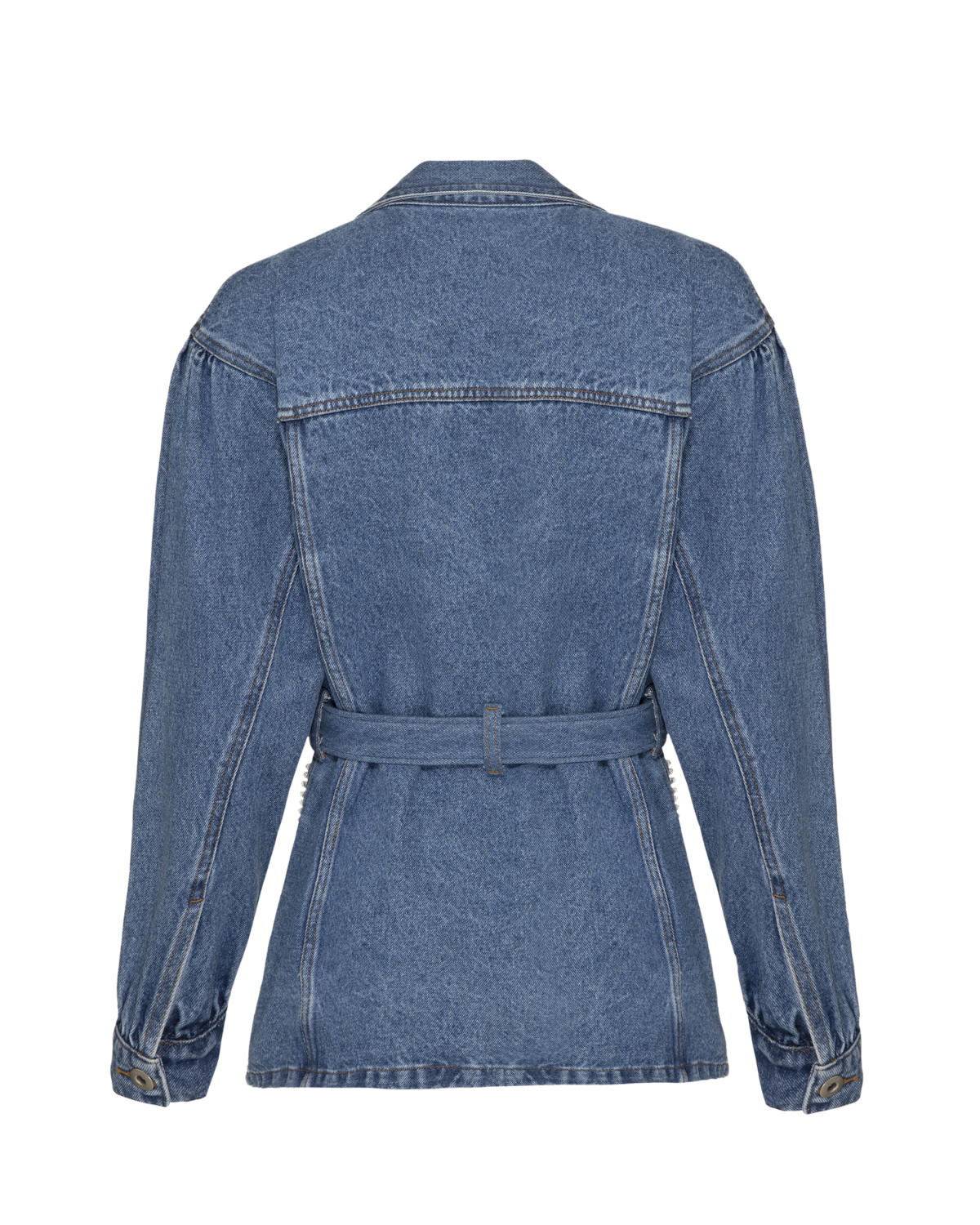 Hand-Beaded Denim Jacket