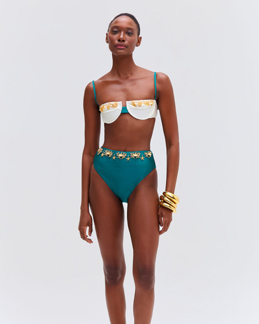 PORTOFINO HAND-BEADED BIKINI BOTTOM