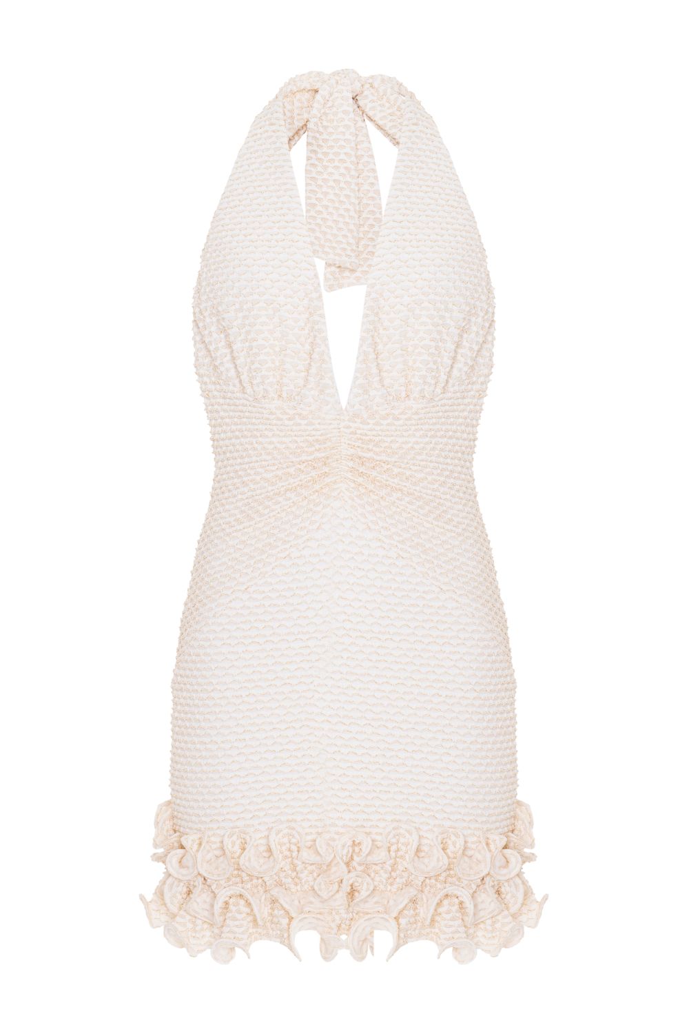 GAVEA MESH PLUNGE MINI DRESS