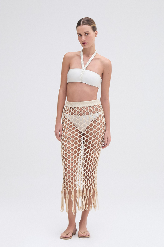 PATBO X CAMILA COELHO BEADED BEACH SKIRT
