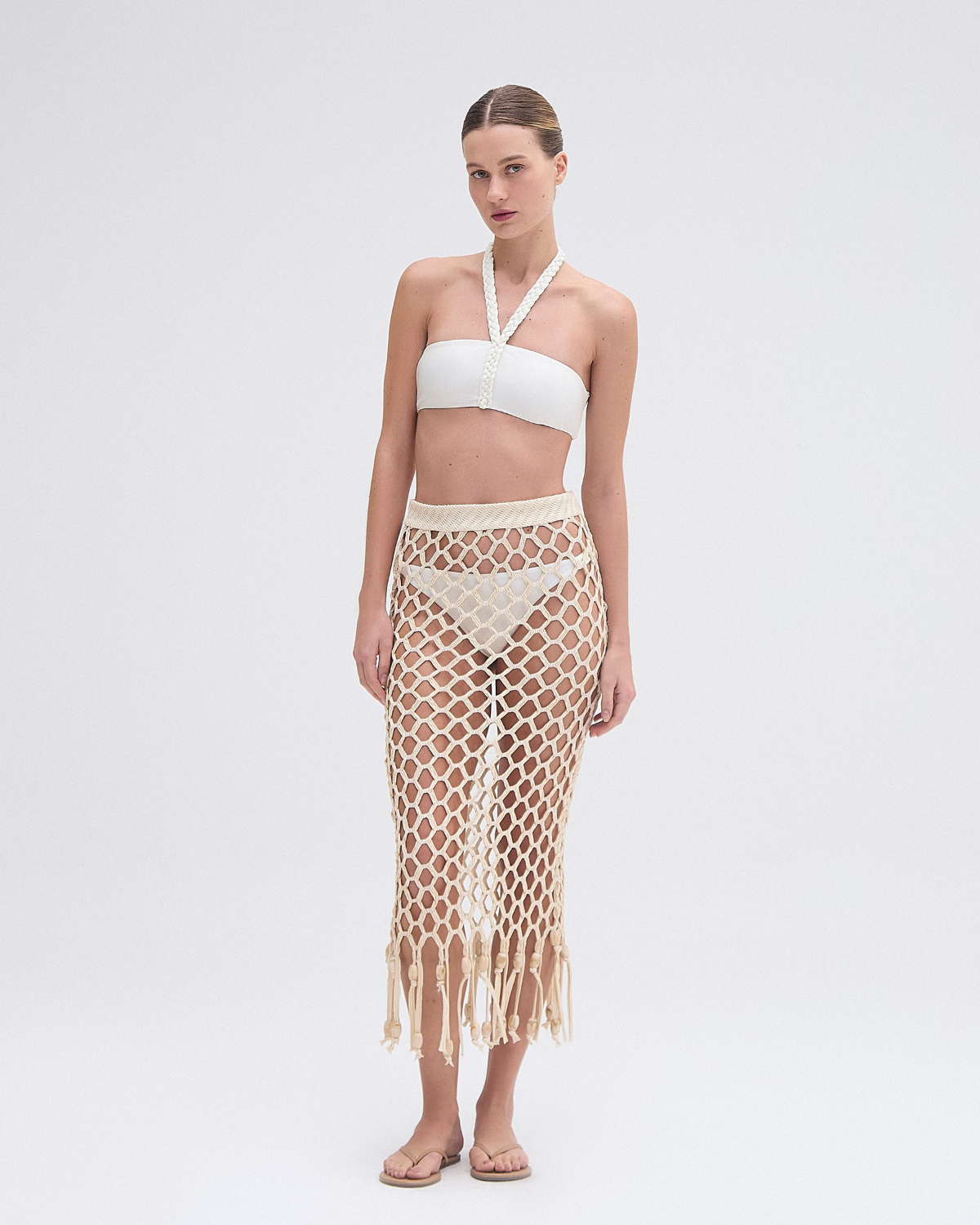 PATBO X CAMILA COELHO BEADED BEACH SKIRT