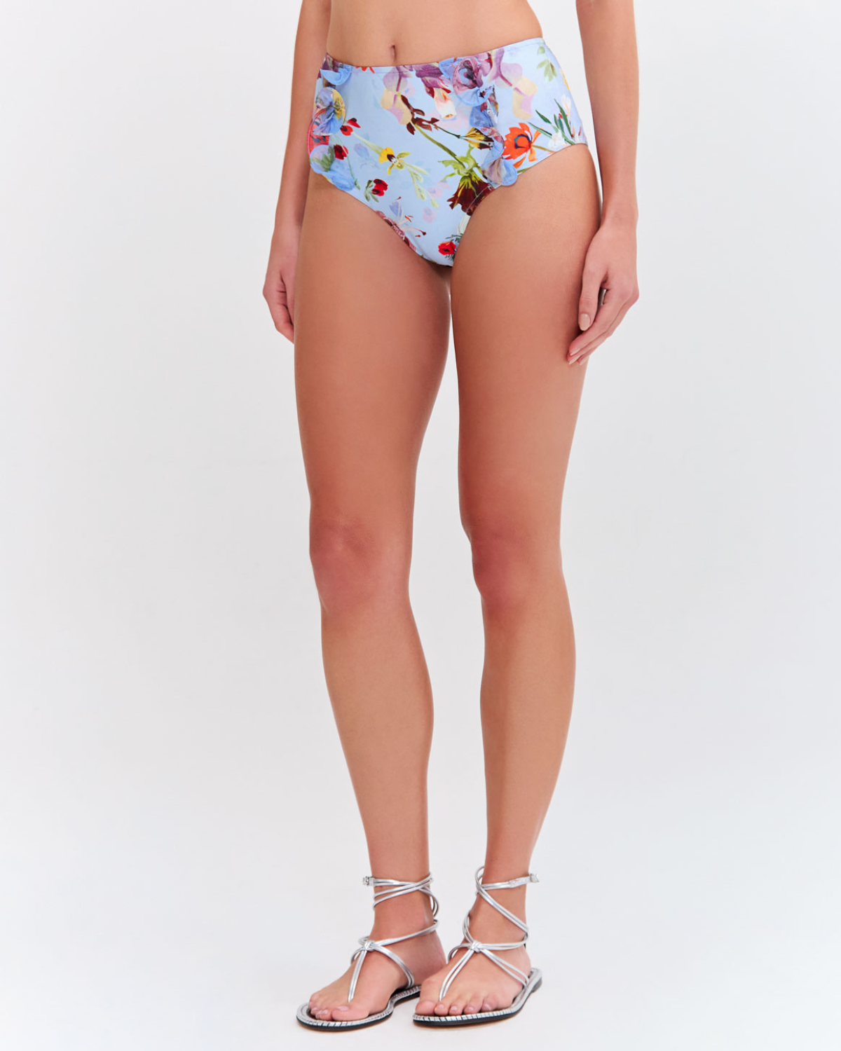 LILY FLOWER HIGH WAIST BIKINI BOTTOM