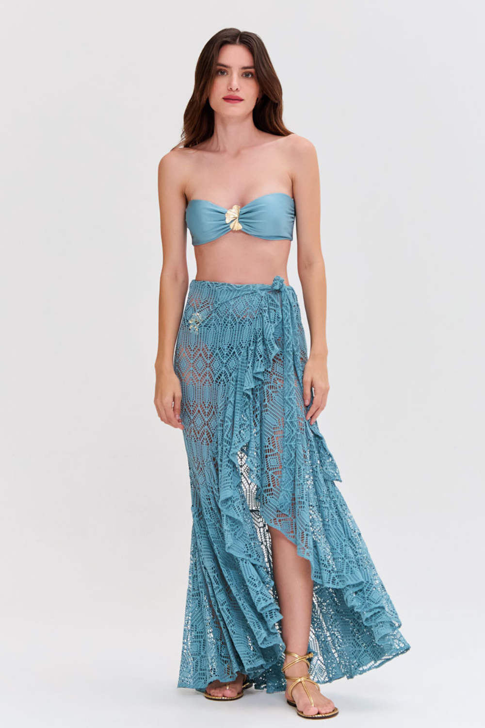 SEASHELL LYCRA BEACH SKIRT
