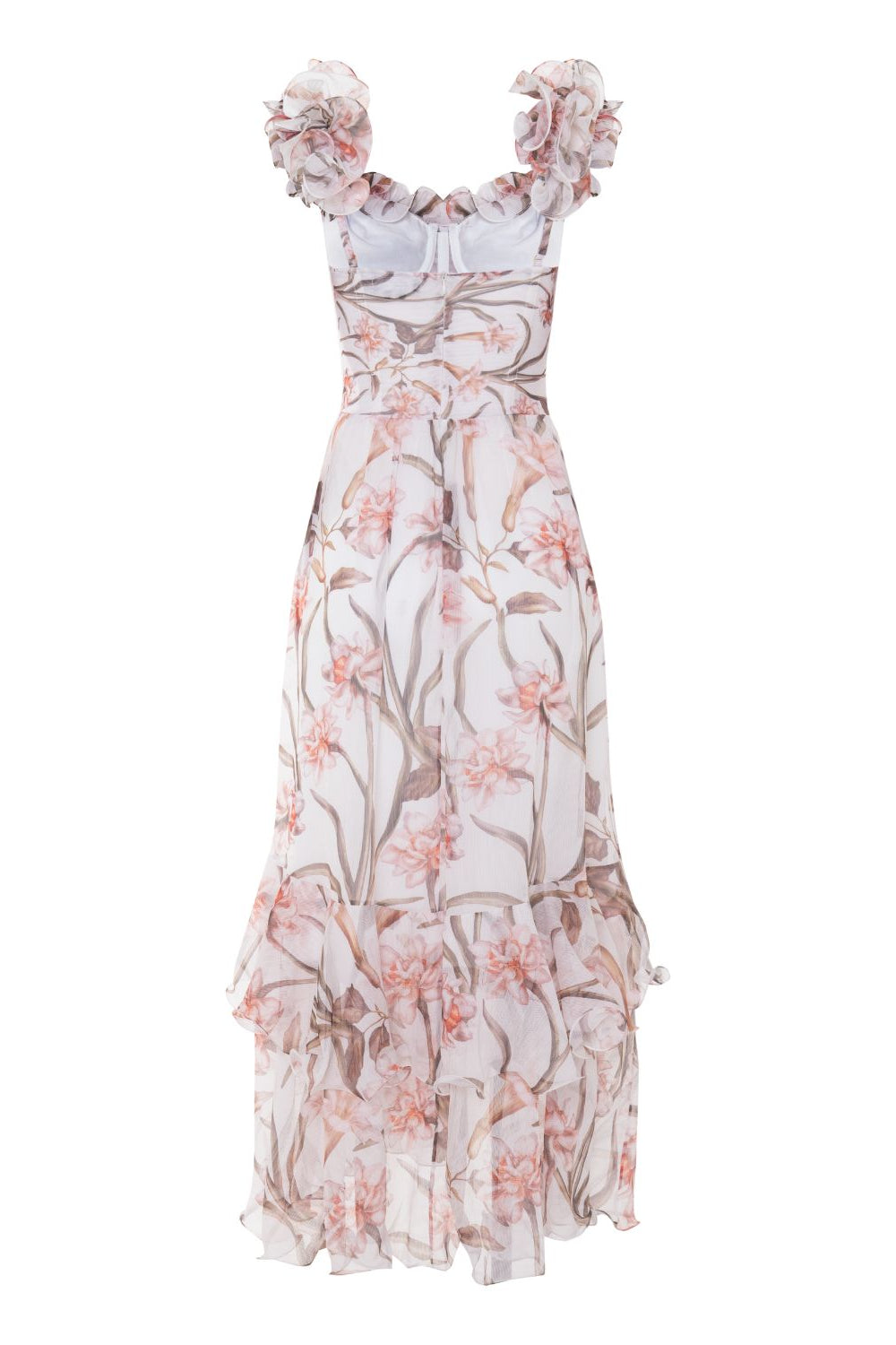 BOTANIC RETRO FLUTTER MAXI DRESS