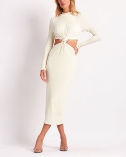 Stretch Knit Midi Dress