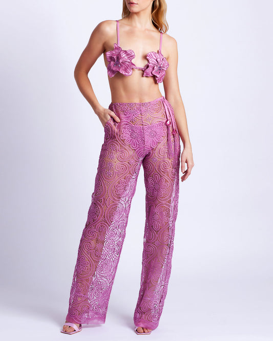 Wide Leg Lace Pants