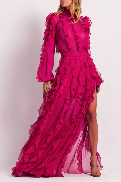 Ruffle Maxi Skirt – PatBO