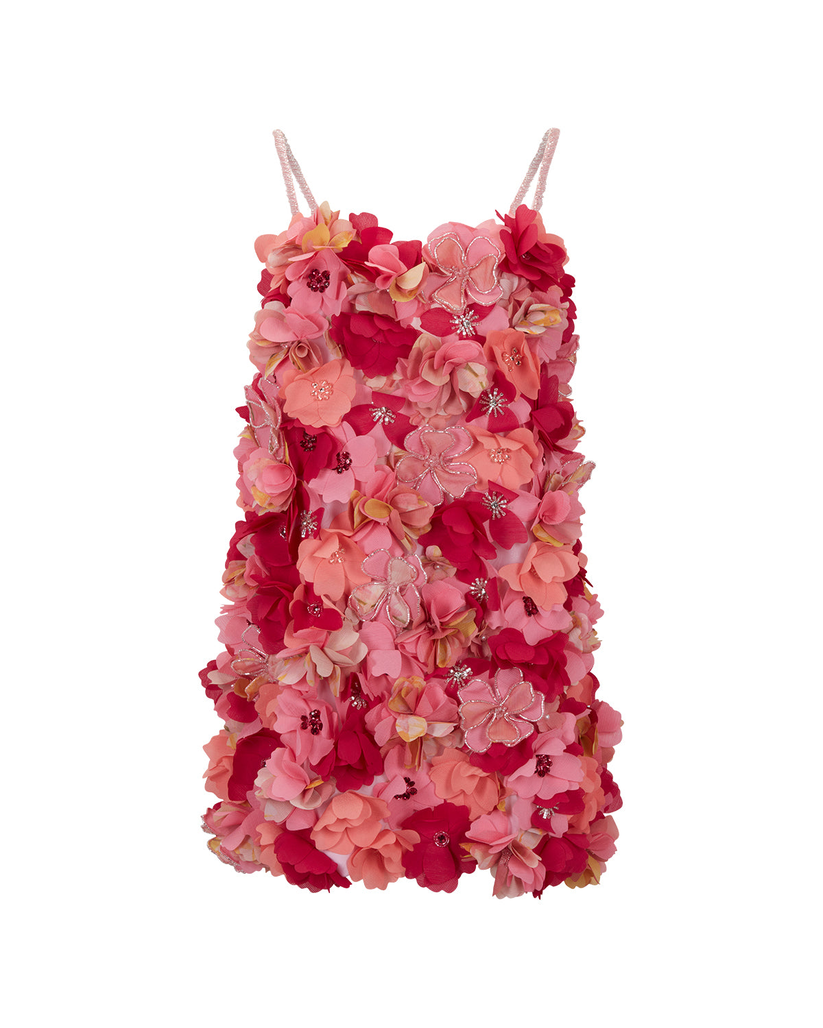 Hand-Beaded 3D Flower Mini Dress (EXCLUSIVE)