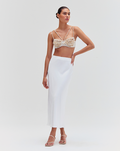 PATBO X CAMILA COELHO PEARL BEADED BRALETTE