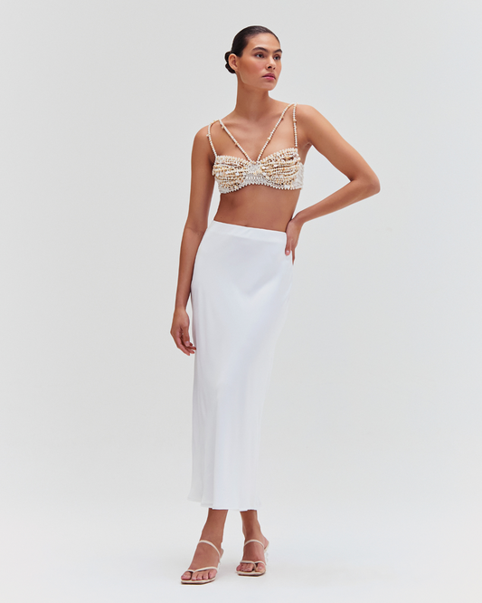 PATBO X CAMILA COELHO PEARL BEADED BRALETTE