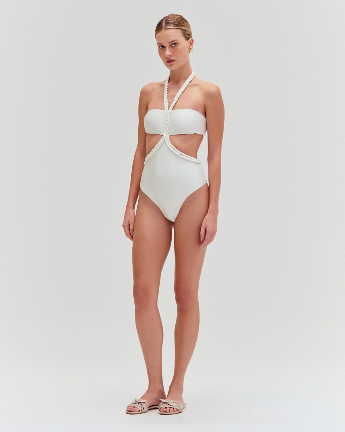 PATBO X CAMILA COELHO JERSEY SANDS BRAIDED ONE PIECE