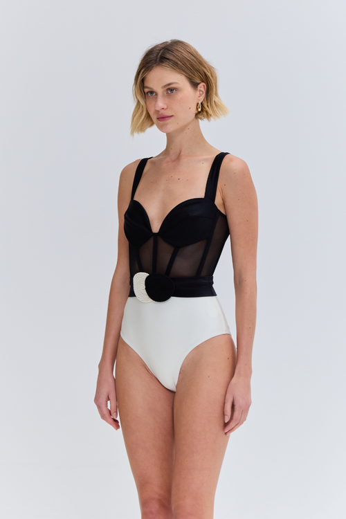 JERSEY SANDS CORSET BODYSUIT