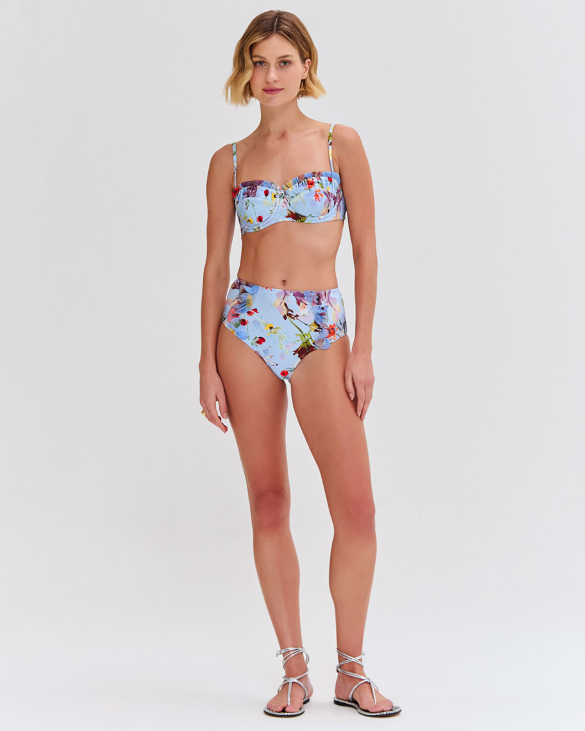 LILY FLOWER HIGH WAIST BIKINI BOTTOM
