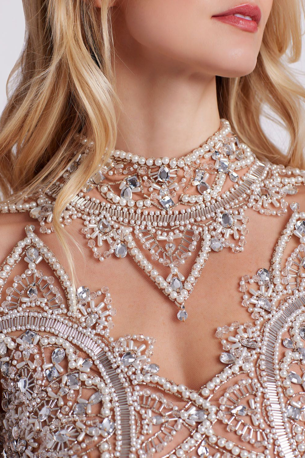 HAND BEADED TULLE COCKTAIL DRESS (EXCLUSIVE) PatBO HAND BEADED TULLE COCKTAIL DRESS (EXCLUSIVE) PatBO