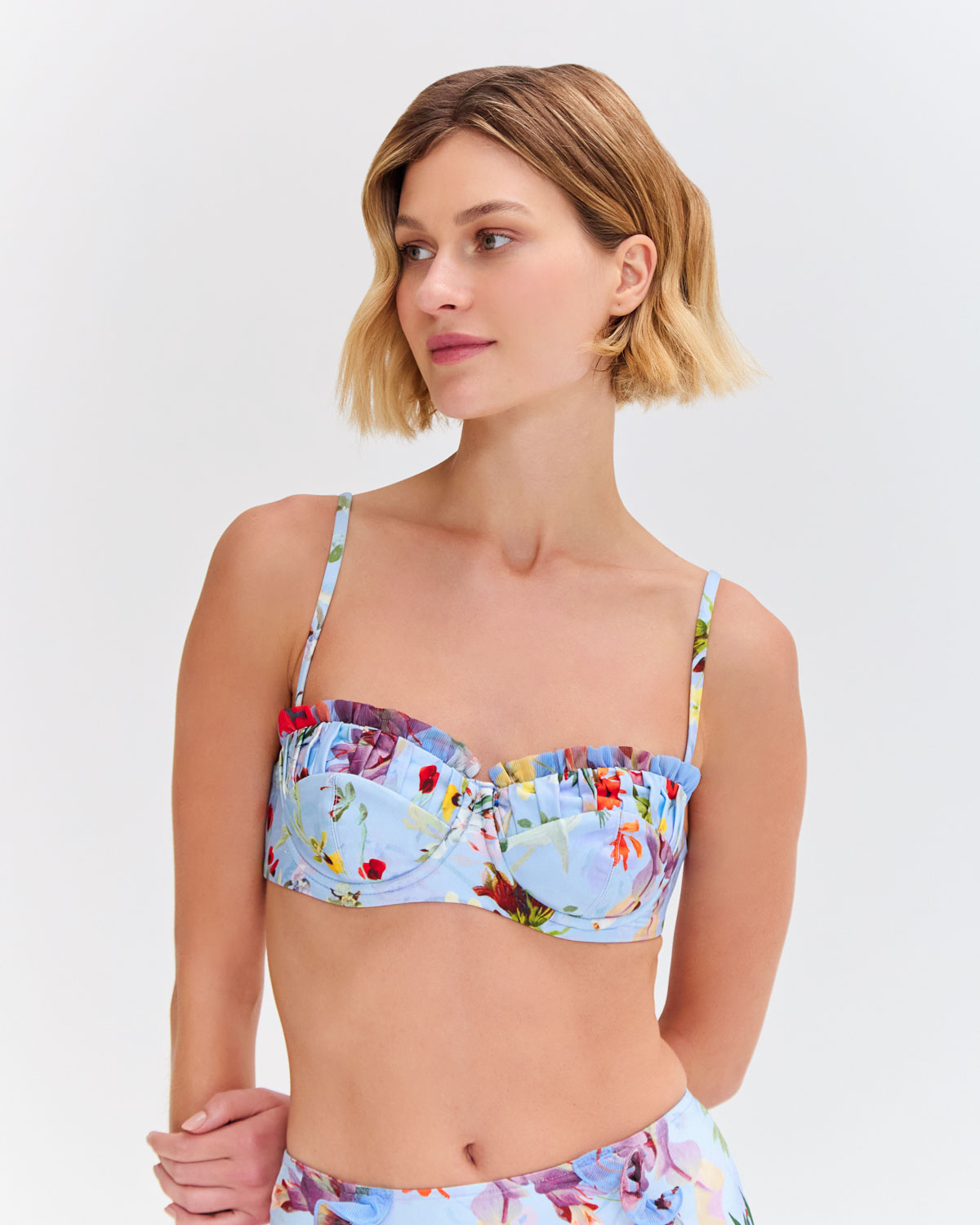 LILY FLOWER UNDERWIRE BIKINI TOP