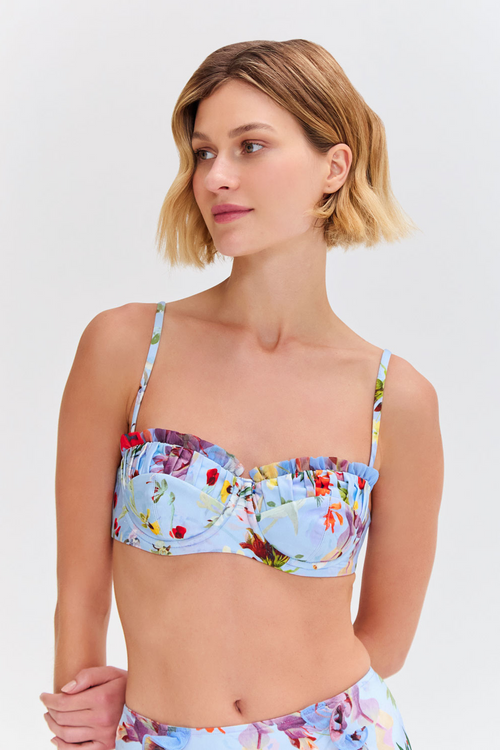 LILY FLOWER UNDERWIRE BIKINI TOP