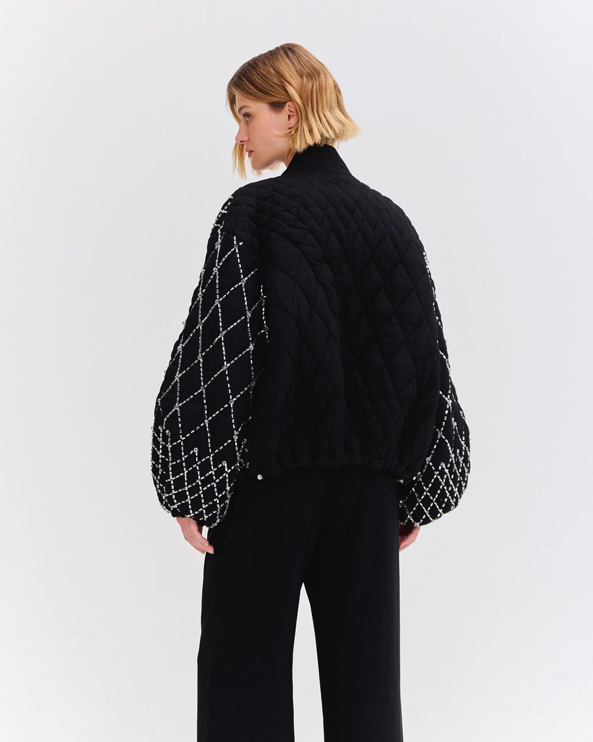 Hand Beaded Quilted Jacket (RUNWAY)