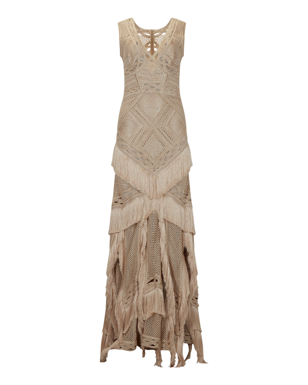 Woven Fringe Maxi Dress (EXCLUSIVE)