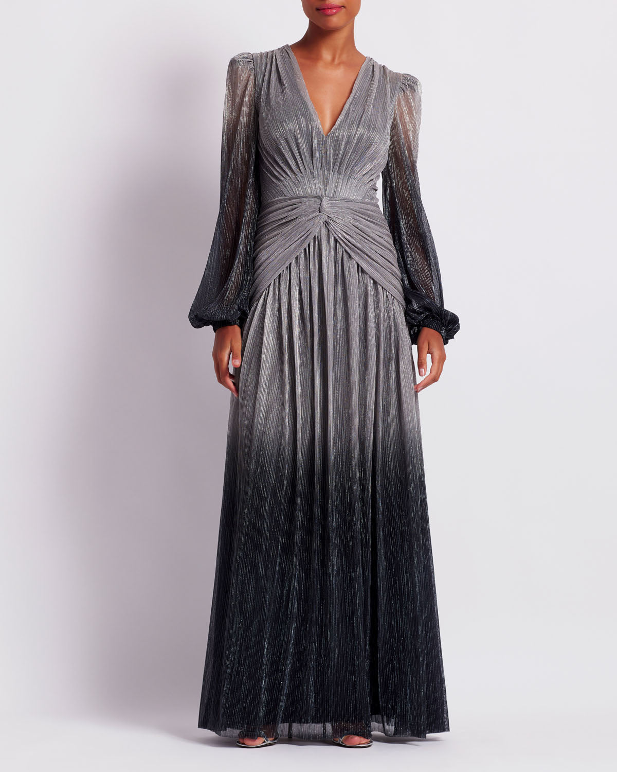 OMBRE LUREX PLUNGE GOWN (FINAL SALE)