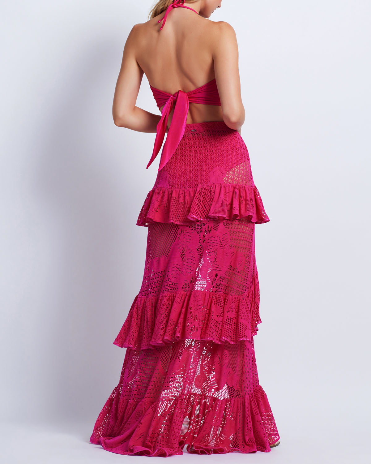 Ruffled Lace Beach Skirt
