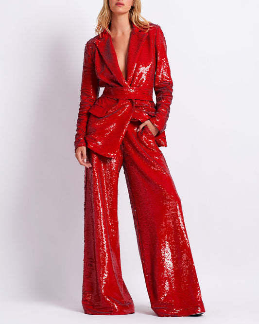 PREORDER: SEQUIN BELTED BLAZER (EXCLUSIVE)