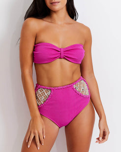 Hand-Beaded Knit Bikini Bottom X Harrods