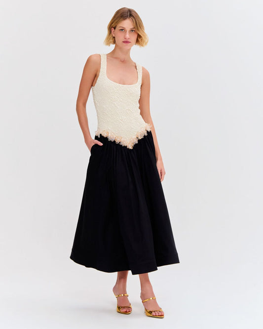 PAPILLON JACQUARD MIDI DRESS
