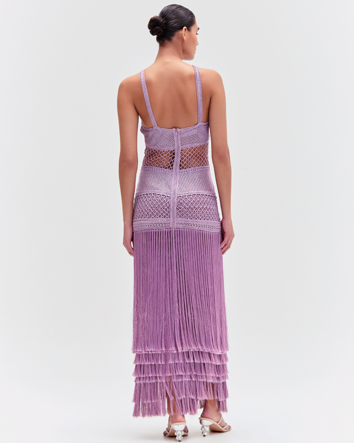 Latticework Fringe Maxi Dress (FINAL SALE)