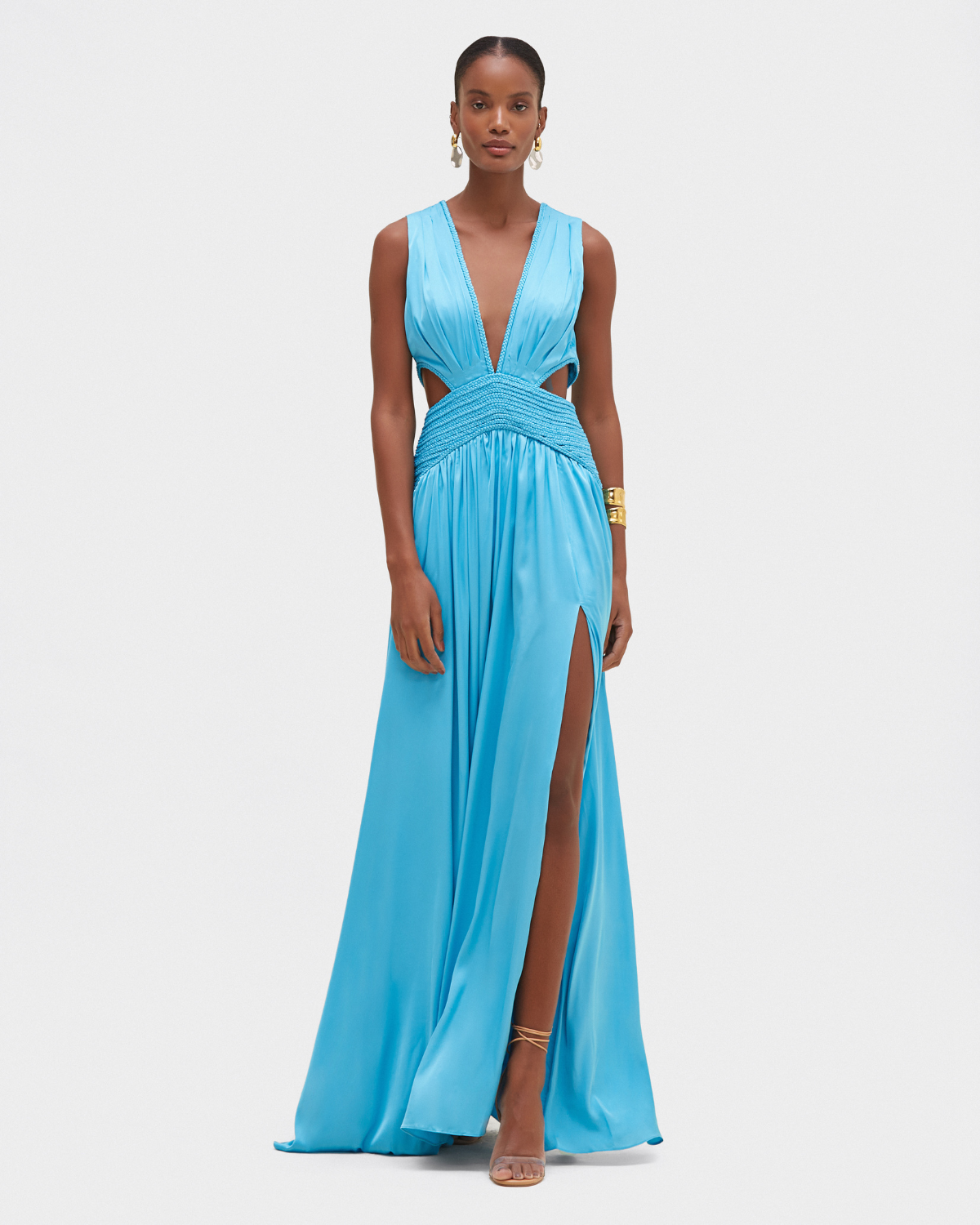 SATIN SUNSET CUT OUT GOWN