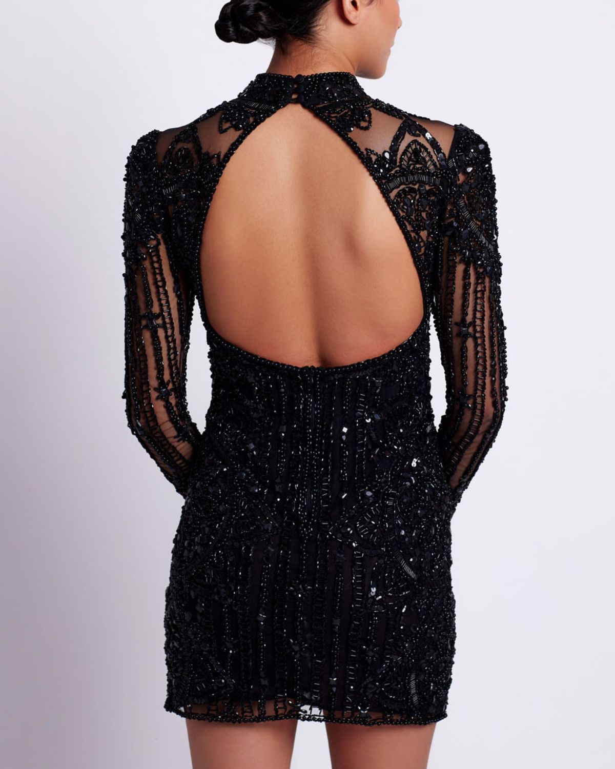 HAND BEADED TULLE COCKTAIL DRESS (EXCLUSIVE)