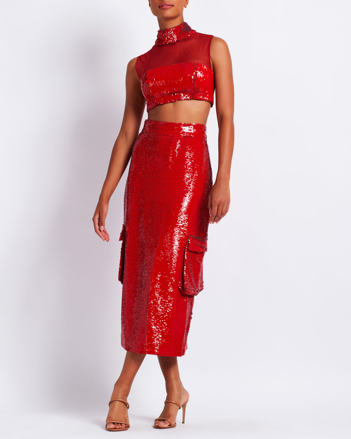 Sequin Cargo Midi Skirt (FINAL SALE)