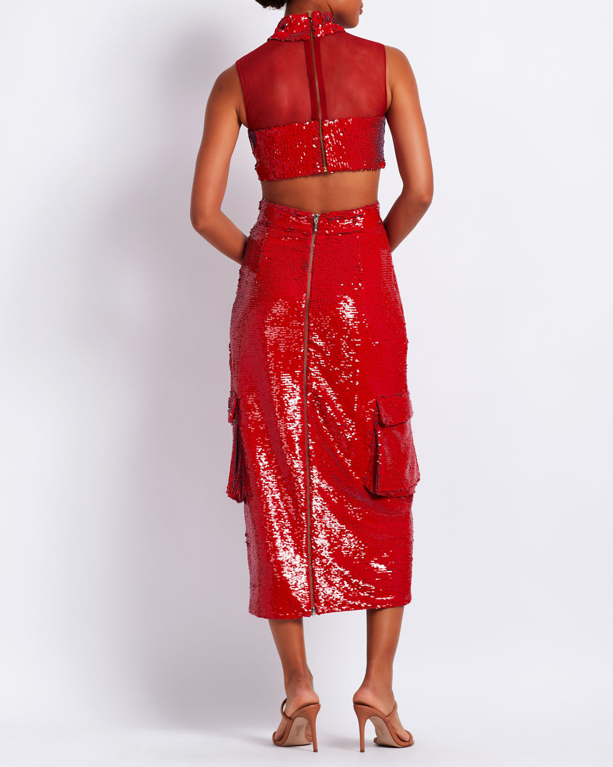 Sequin Cargo Midi Skirt (FINAL SALE)