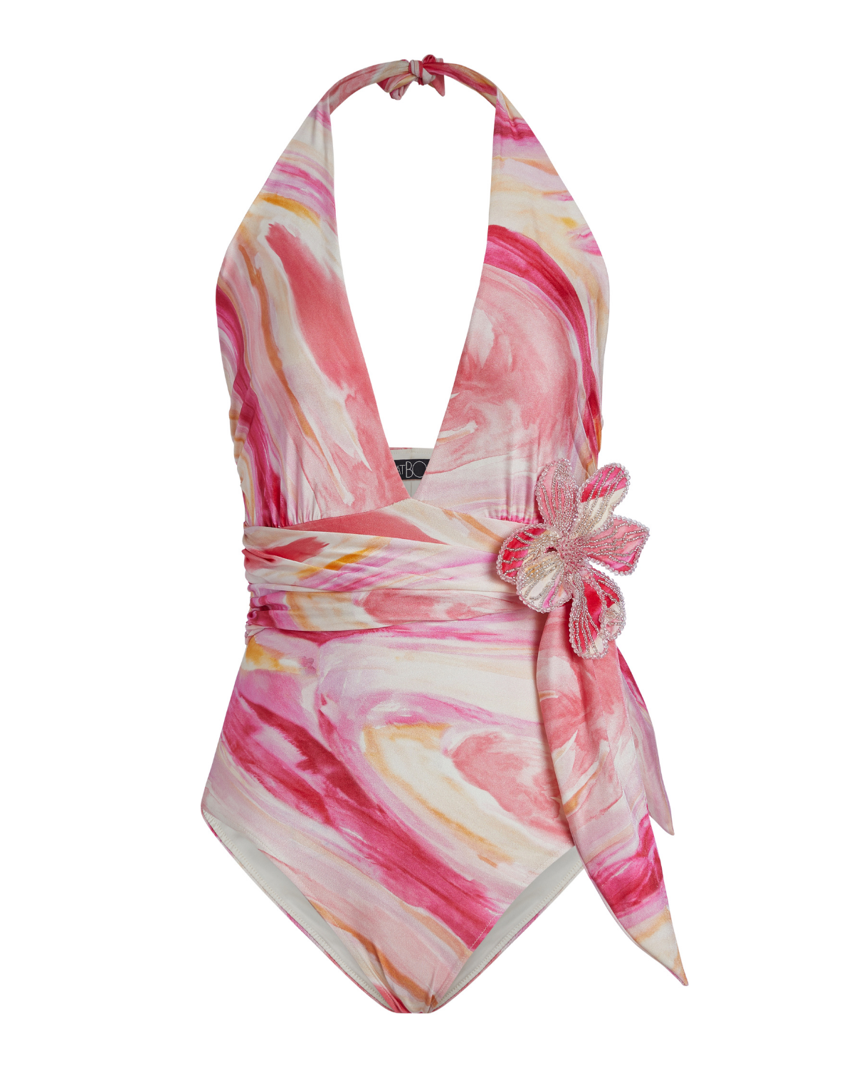 Aura Flower Halterneck Swimsuit
