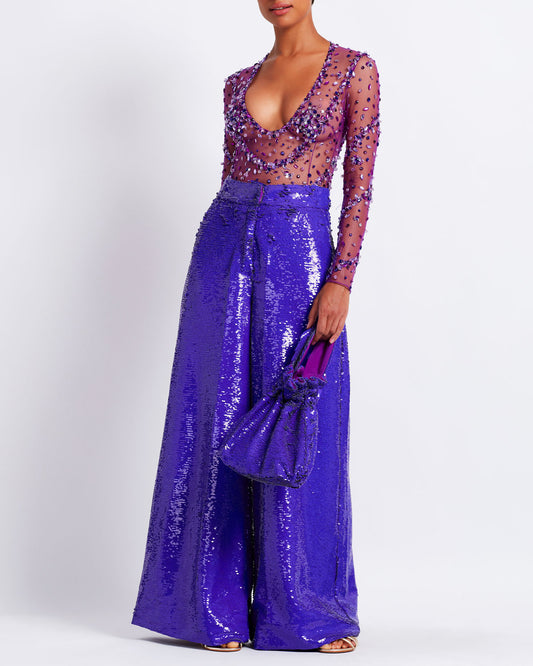 PREORDER: SEQUIN WIDE LEG PANT