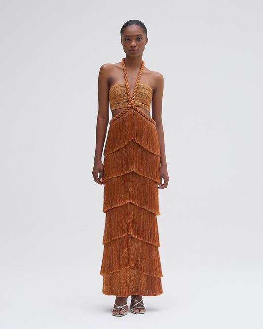 PAMPAS FRINGE DRESS