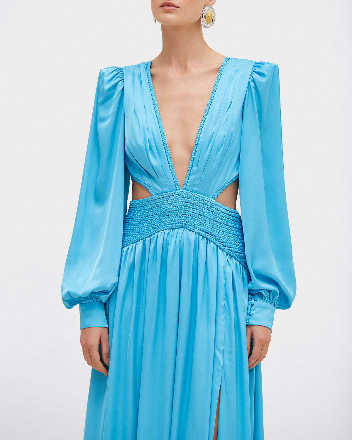 SATIN SUNSET LONG SLEEVE GOWN