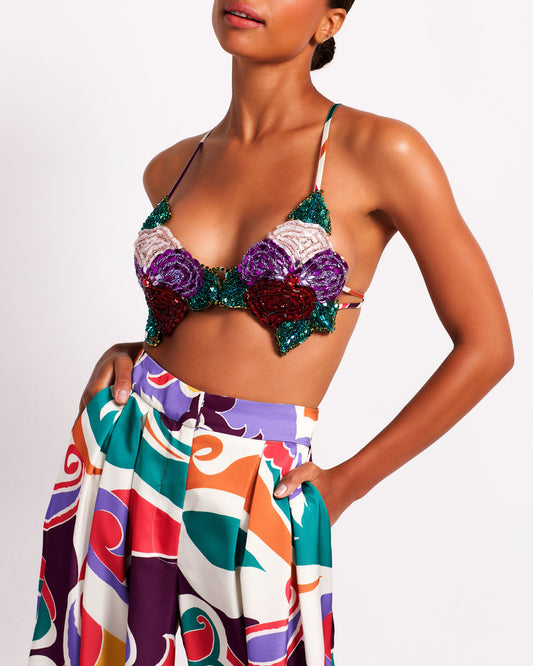 PREORDER: Hand-Embroidered Bralette Top (EXCLUSIVE)