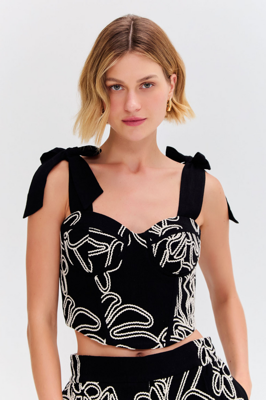 ASAS LINEN LACE TOP