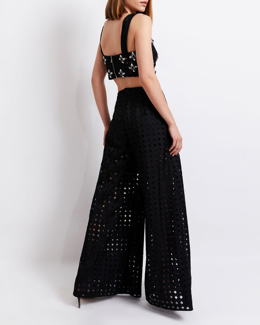 EYELET WIDE LEG PANT (ONLINE EXCLUSIVE/FINAL SALE)