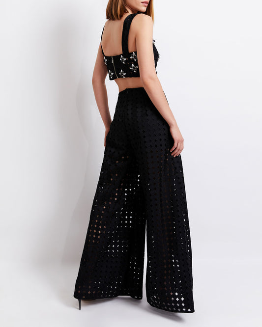 Hand-Beaded Eyelet Cropped Top (ONLINE EXCLUSIVE/FINAL SALE)