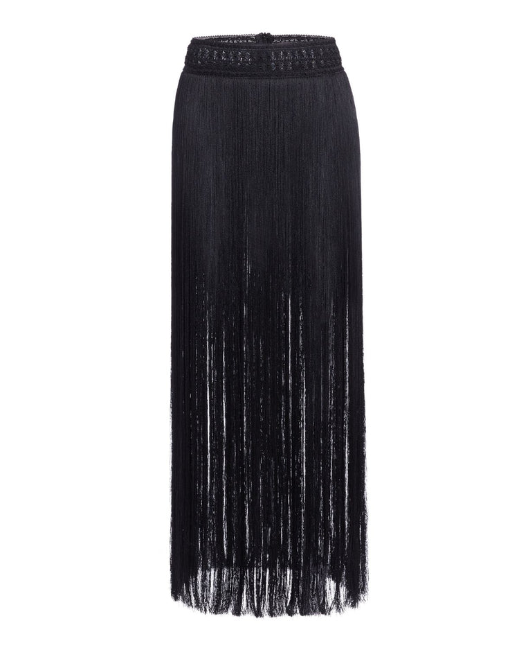 Fringe Maxi Skirt With Built-in Bottom (FINAL SALE)