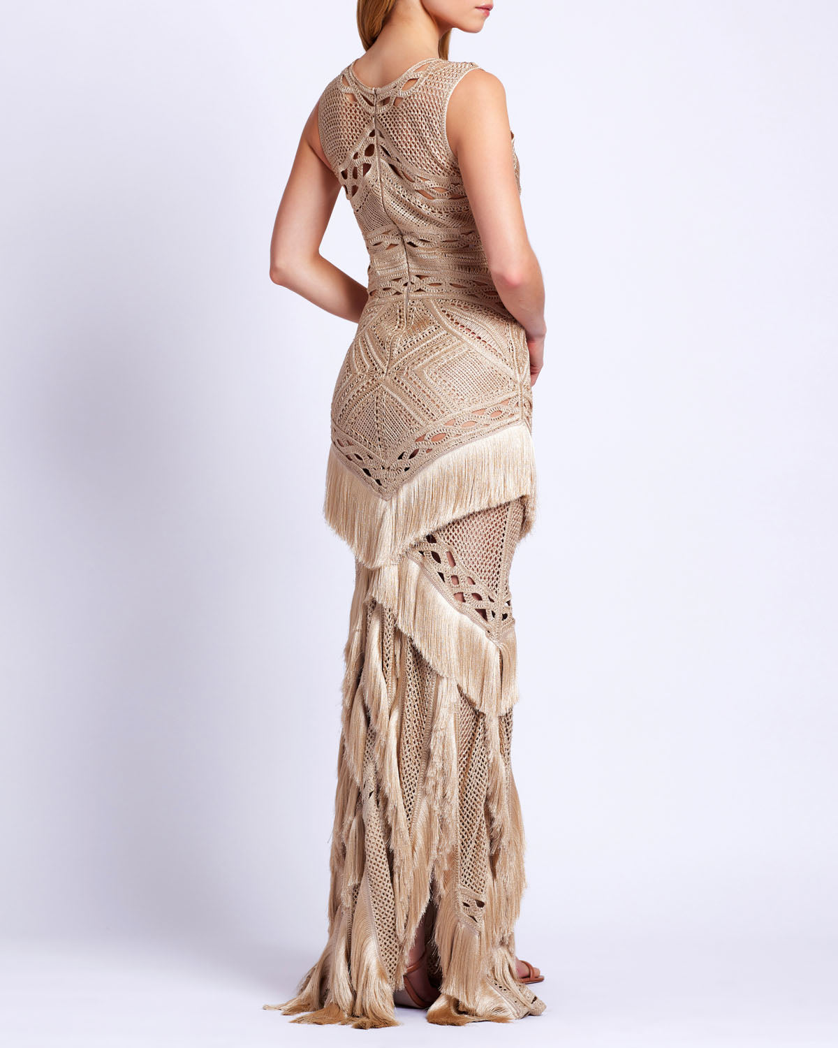 Woven Fringe Maxi Dress (EXCLUSIVE)