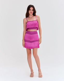 Fringe Mini Skirt